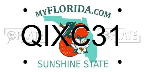 QIXC31 Florida License Plate