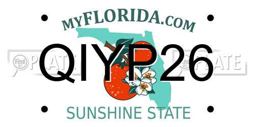 QIYP26 Florida License Plate