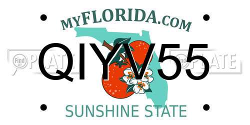 QIYV55 Florida License Plate