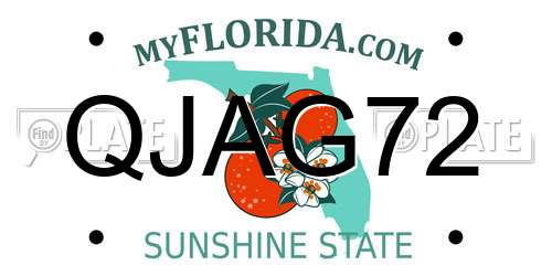 QJAG72 Florida License Plate