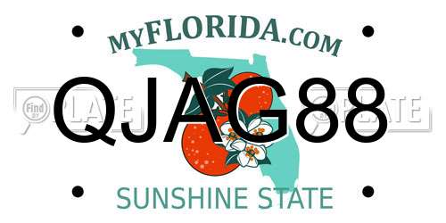 QJAG88 Florida License Plate