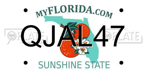 QJAL47 Florida License Plate