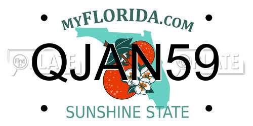 QJAN59 Florida License Plate