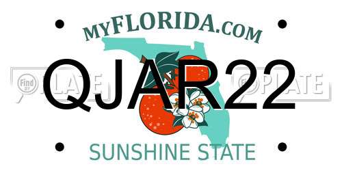 QJAR22 Florida License Plate