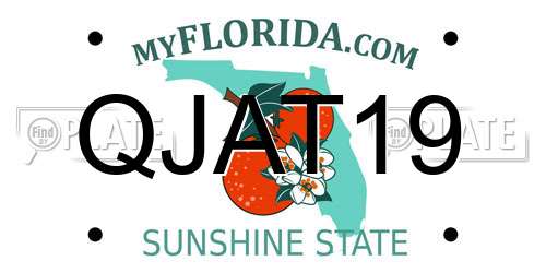 QJAT19 Florida License Plate