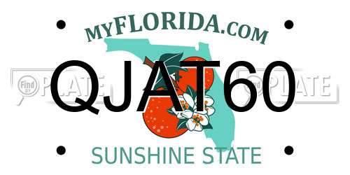 QJAT60 Florida License Plate