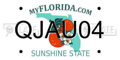 QJAU04 Florida License Plate