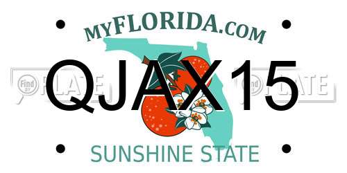 QJAX15 Florida License Plate