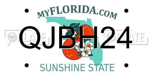 QJBH24 Florida License Plate
