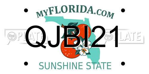 QJBI21 Florida License Plate