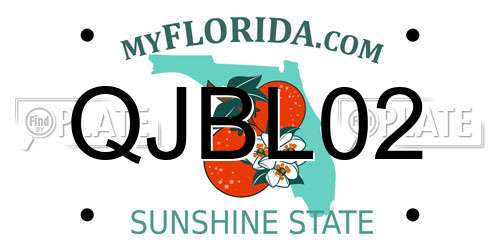 QJBL02 Florida License Plate