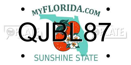QJBL87 Florida License Plate