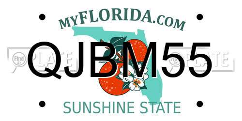 QJBM55 Florida License Plate