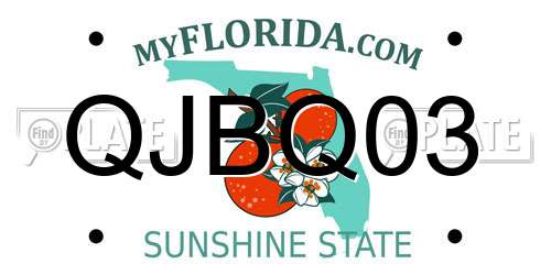 QJBQ03 Florida License Plate
