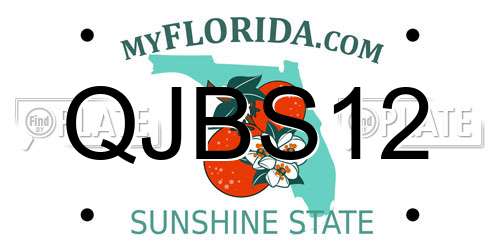 QJBS12 Florida License Plate