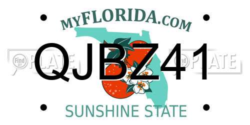 QJBZ41 Florida License Plate