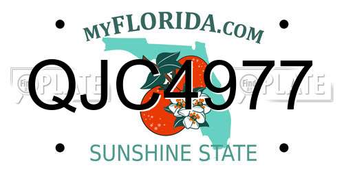 QJC4977 Florida License Plate