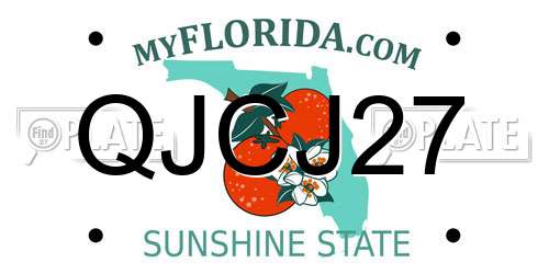 QJCJ27 Florida License Plate