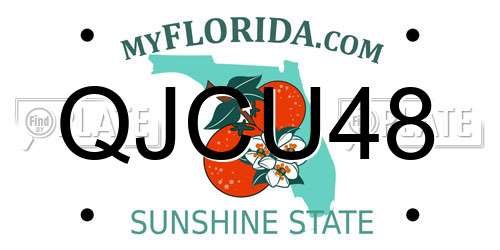 QJCU48 Florida License Plate