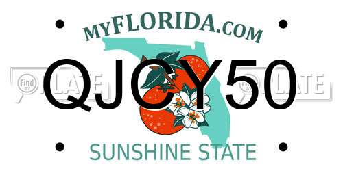 QJCY50 Florida License Plate