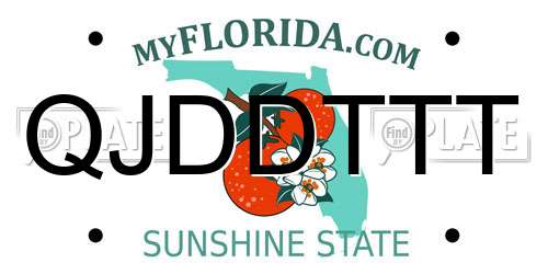 QJDDTTT Florida License Plate