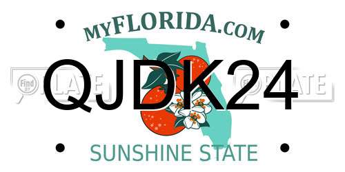 QJDK24 Florida License Plate