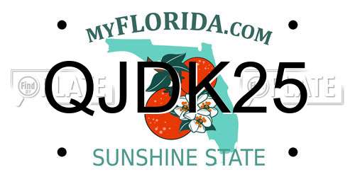 QJDK25 Florida License Plate