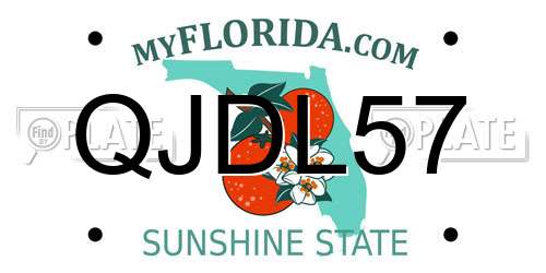 QJDL57 Florida License Plate