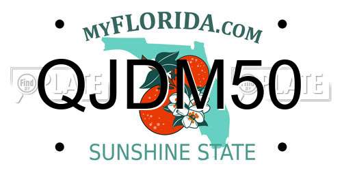 QJDM50 Florida License Plate