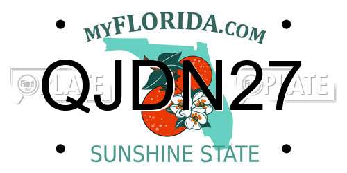 QJDN27 Florida License Plate