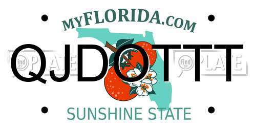 QJDOTTT Florida License Plate