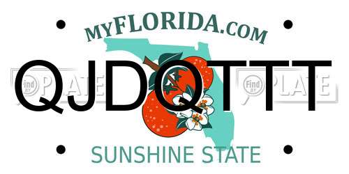 QJDQTTT Florida License Plate
