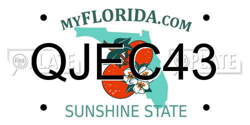 QJEC43 Florida License Plate