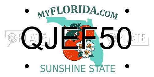 QJEF50 Florida License Plate