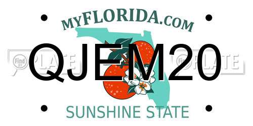 QJEM20 Florida License Plate