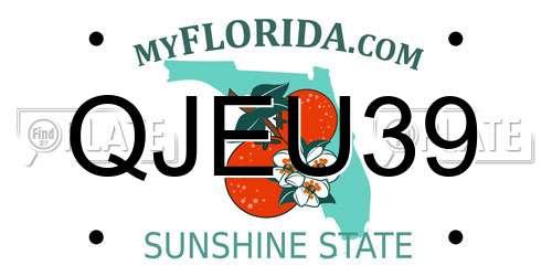 QJEU39 Florida License Plate