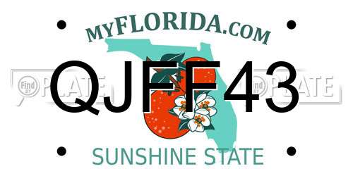 QJFF43 Florida License Plate