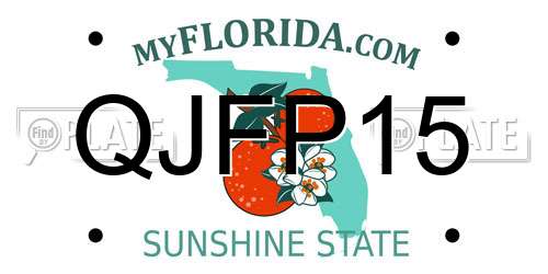 QJFP15 Florida License Plate