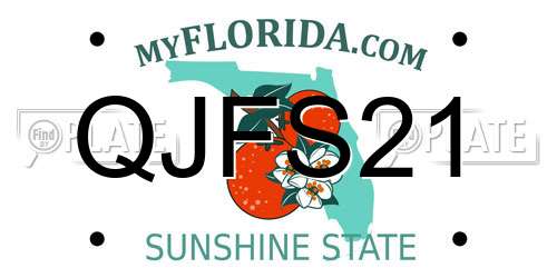 QJFS21 Florida License Plate