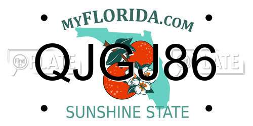 QJGJ86 Florida License Plate