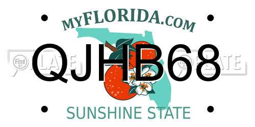 QJHB68 Florida License Plate