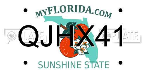 QJHX41 Florida License Plate