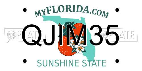 QJIM35 Florida License Plate