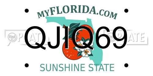 QJIQ69 Florida License Plate