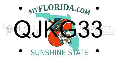 QJKG33 Florida License Plate