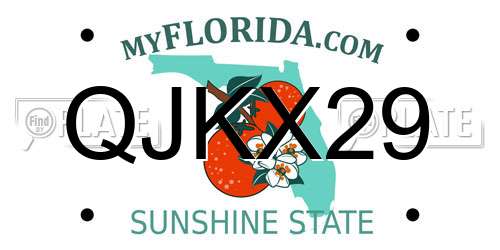 QJKX29 Florida License Plate
