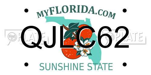 QJLC62 Florida License Plate