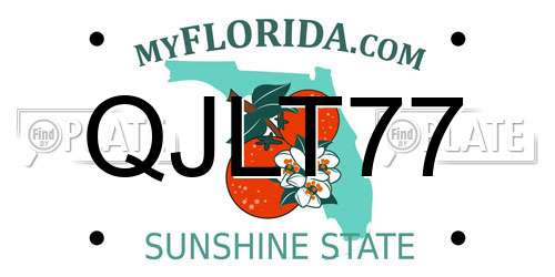 QJLT77 Florida License Plate