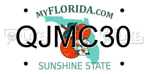 QJMC30 Florida License Plate