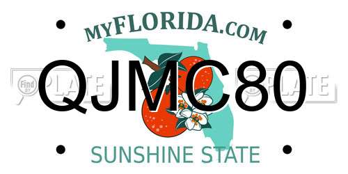 QJMC80 Florida License Plate